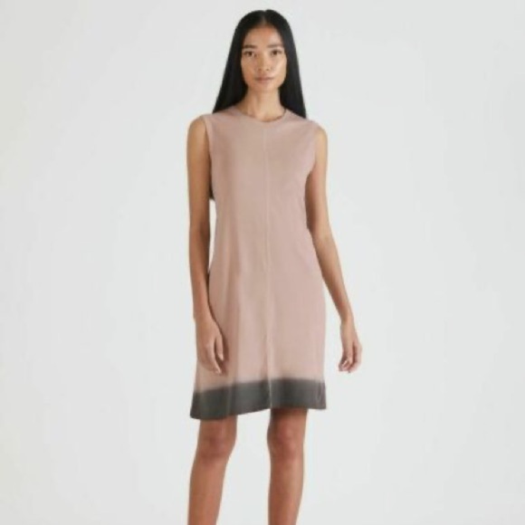 ATM Classic Jersey Dip-dye Tank Dress In Quartzflint Size Small - Picture 1 of 7